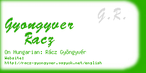 gyongyver racz business card
